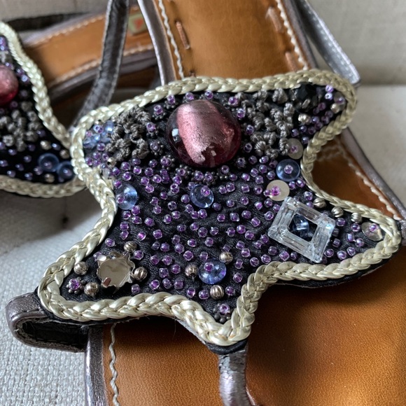 TWO LIPS - Beaded Sandles - Picture 2 of 5
